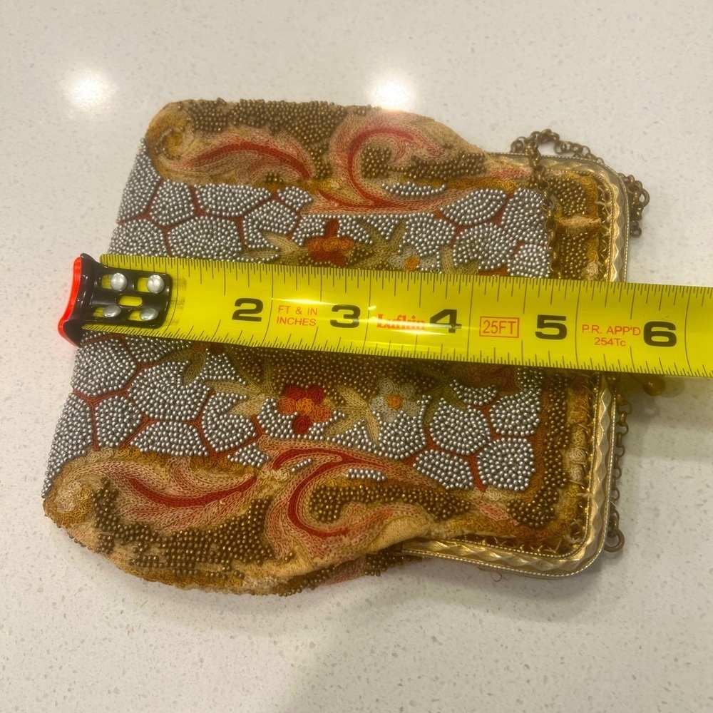 Antique Hand-Beaded Evening Purse – Made in Paris, France by Metro Parry Works - Picture 8 of 8